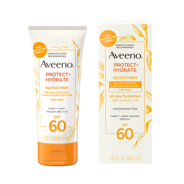 Aveeno Lotion Solaire Hydratante du Visage SPF 60