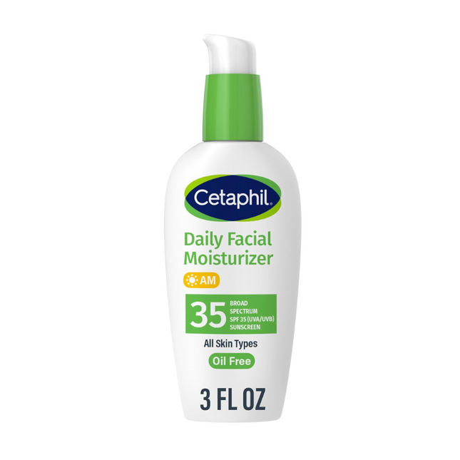 Cetaphil Lotion Solaire Hydratante pour le Visage SPF 35, Pour Peau Sensible Sèche ou Mixte