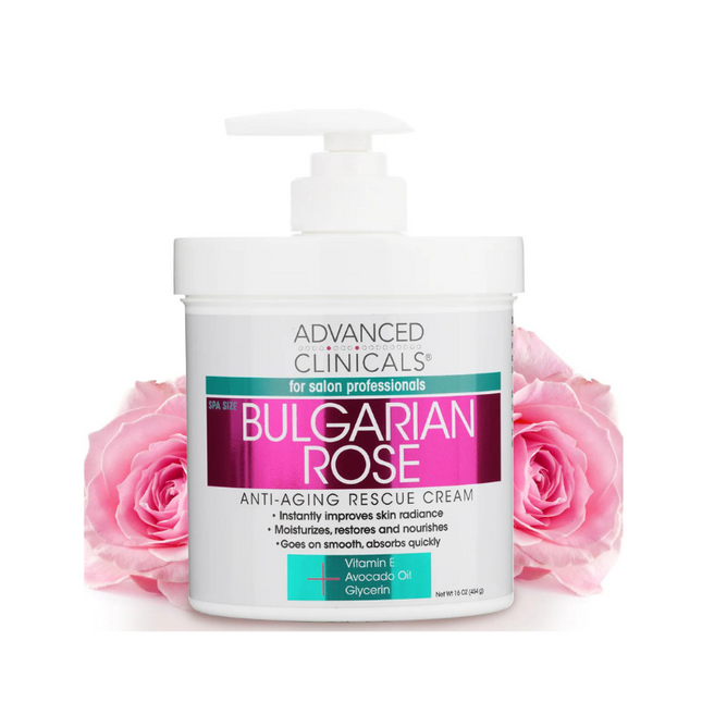 Advanced Clinicals Bulgarian Rose Crème Hydratante Clarifiante Anti-Âge