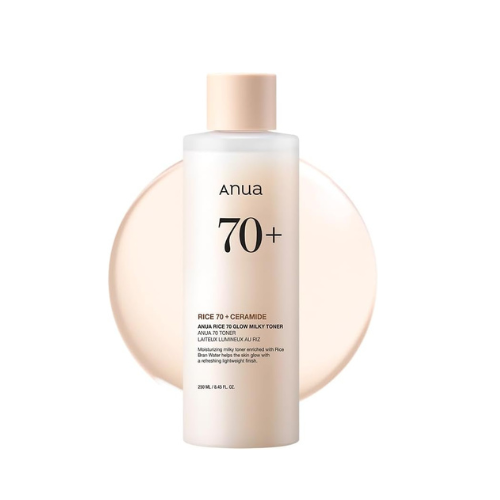 ANUA Rice 70 Glow Milky Toner pour une peau éclatante et lumineuse