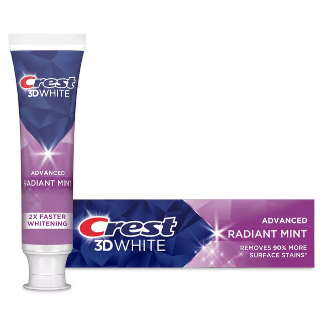Crest 3D White Dentifrice Avancé pour Blanchiment des Dents Saveur Menthe Radieuse