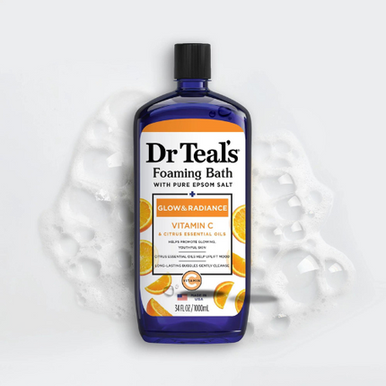 Dr Teal Glow & Radiance Bain moussant avec vitamine C