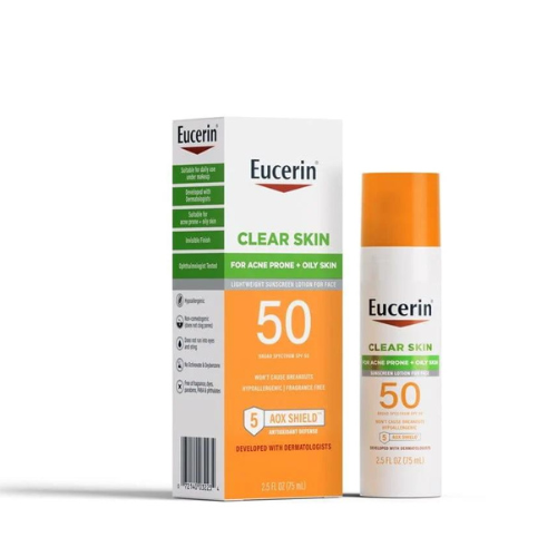 Eucerin Clear Skin Lotion Solaire pour le visage au SPF 50