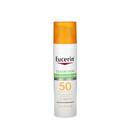 Eucerin Clear Skin Lotion Solaire pour le visage au SPF 50