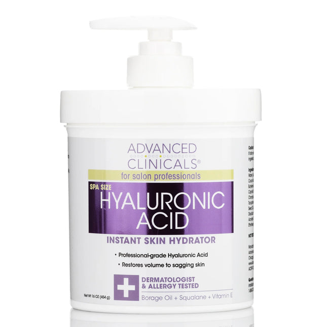 Advanced Clinicals Crème À L'Acide Hyaluronique Pour Visage Et Corps