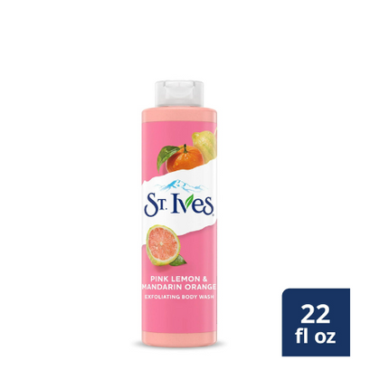 ST IVES Gel Douche Exfoliant Citron Rose & Mandarine